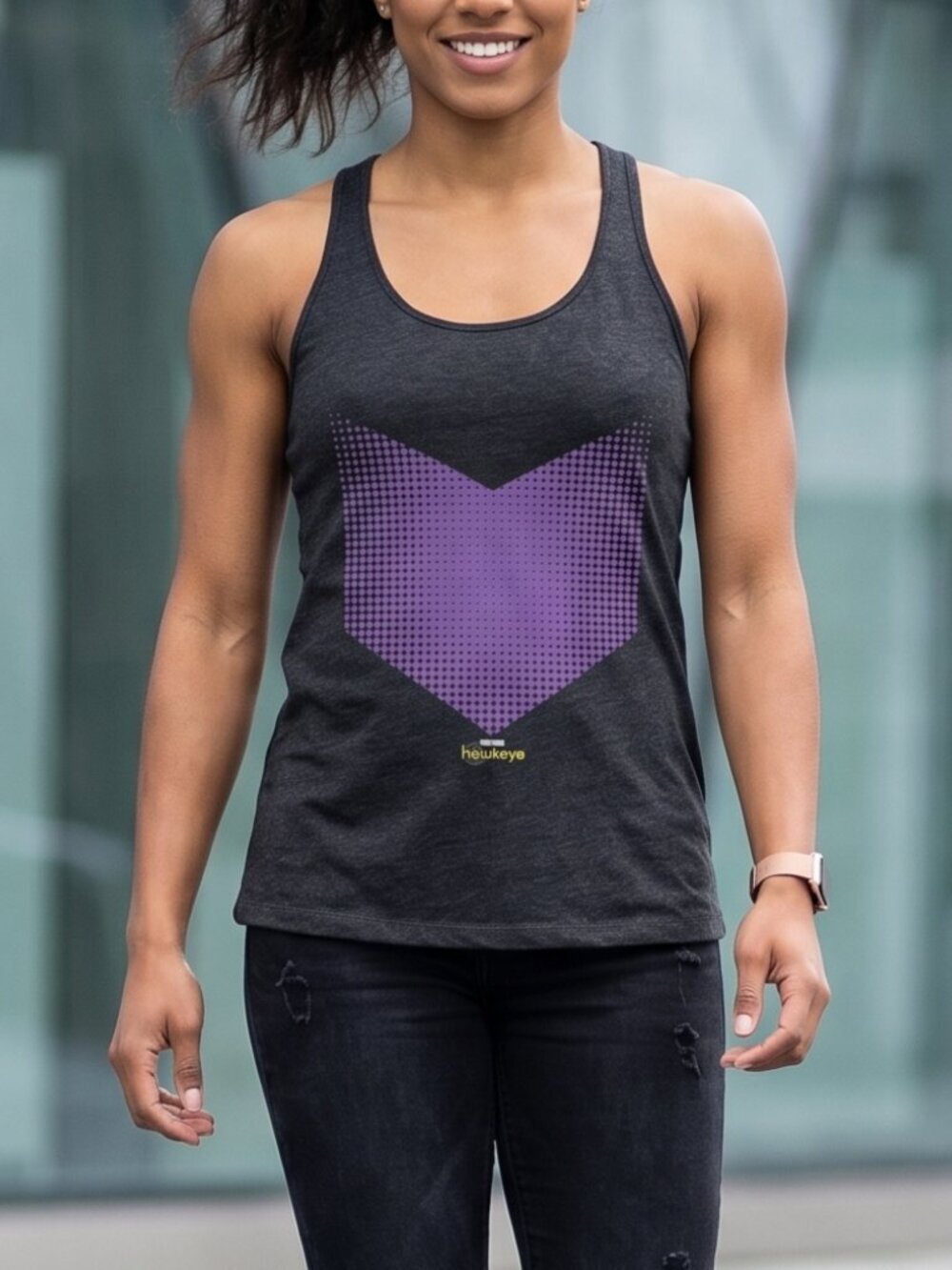 NWOT | Marvel Hawkeye Graphic Racerback Tank Top | Charcoal | Size XL